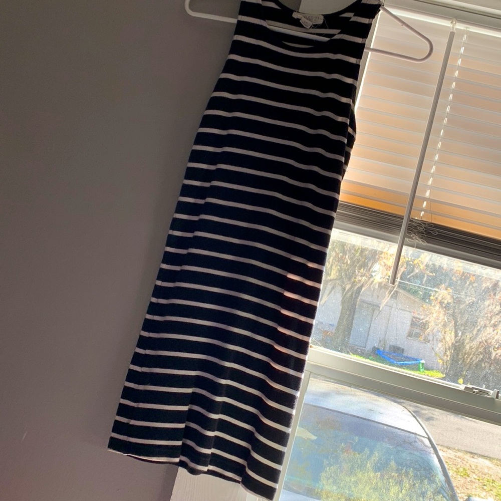 Strip print dress